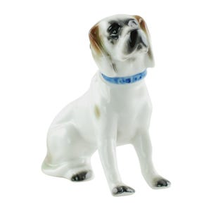 Vintage Sitzendorf English Mastiff German Porcelain Dog Figurine