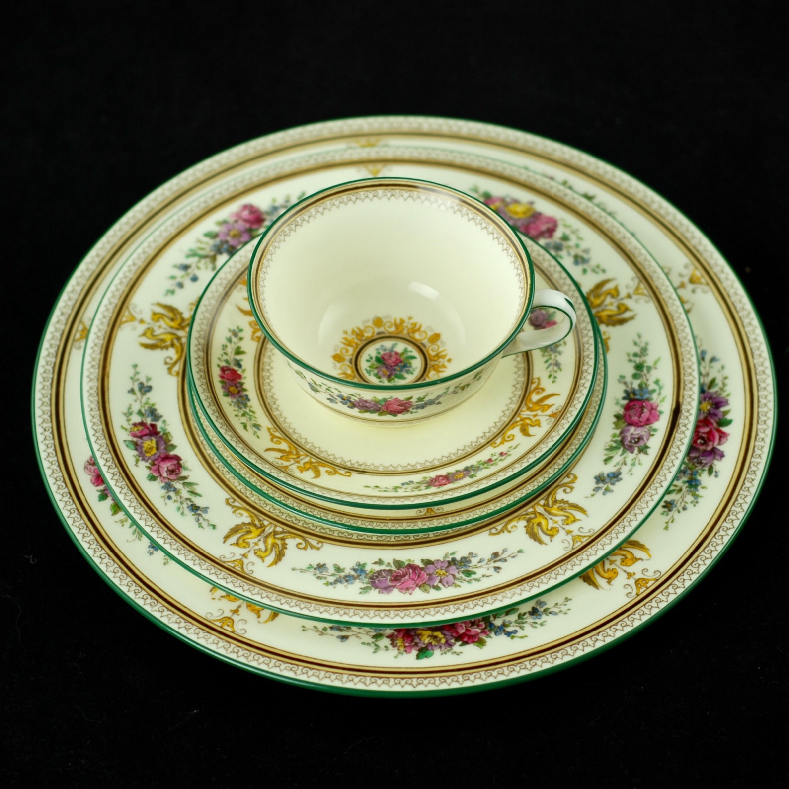 Antique Wedgwood Columbia Bone China 60 Piece Etsy