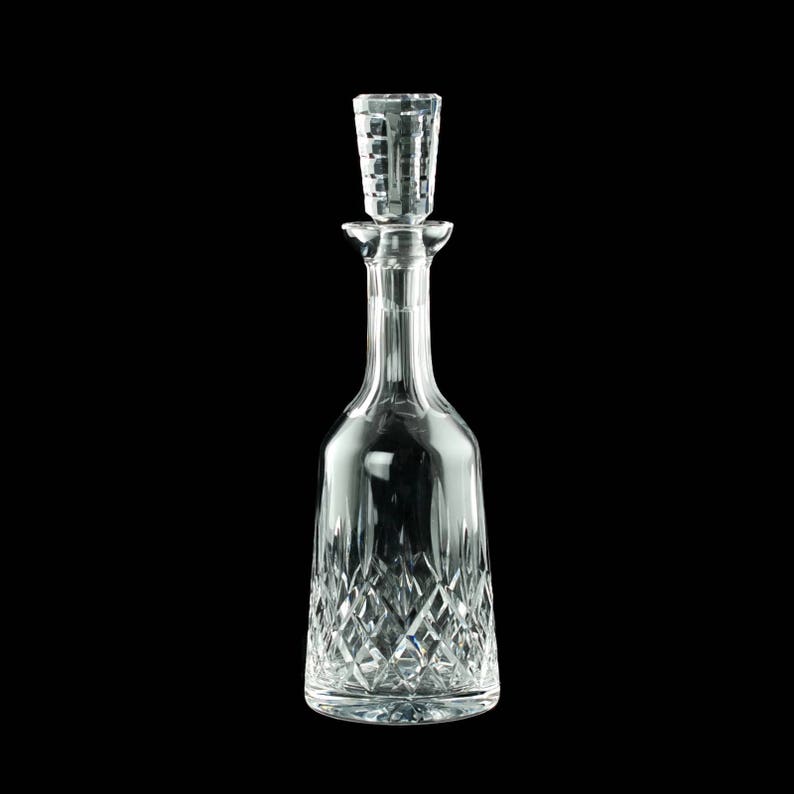 Vintage Waterford Irish Crystal Lismore Decanter With Faceted Etsy