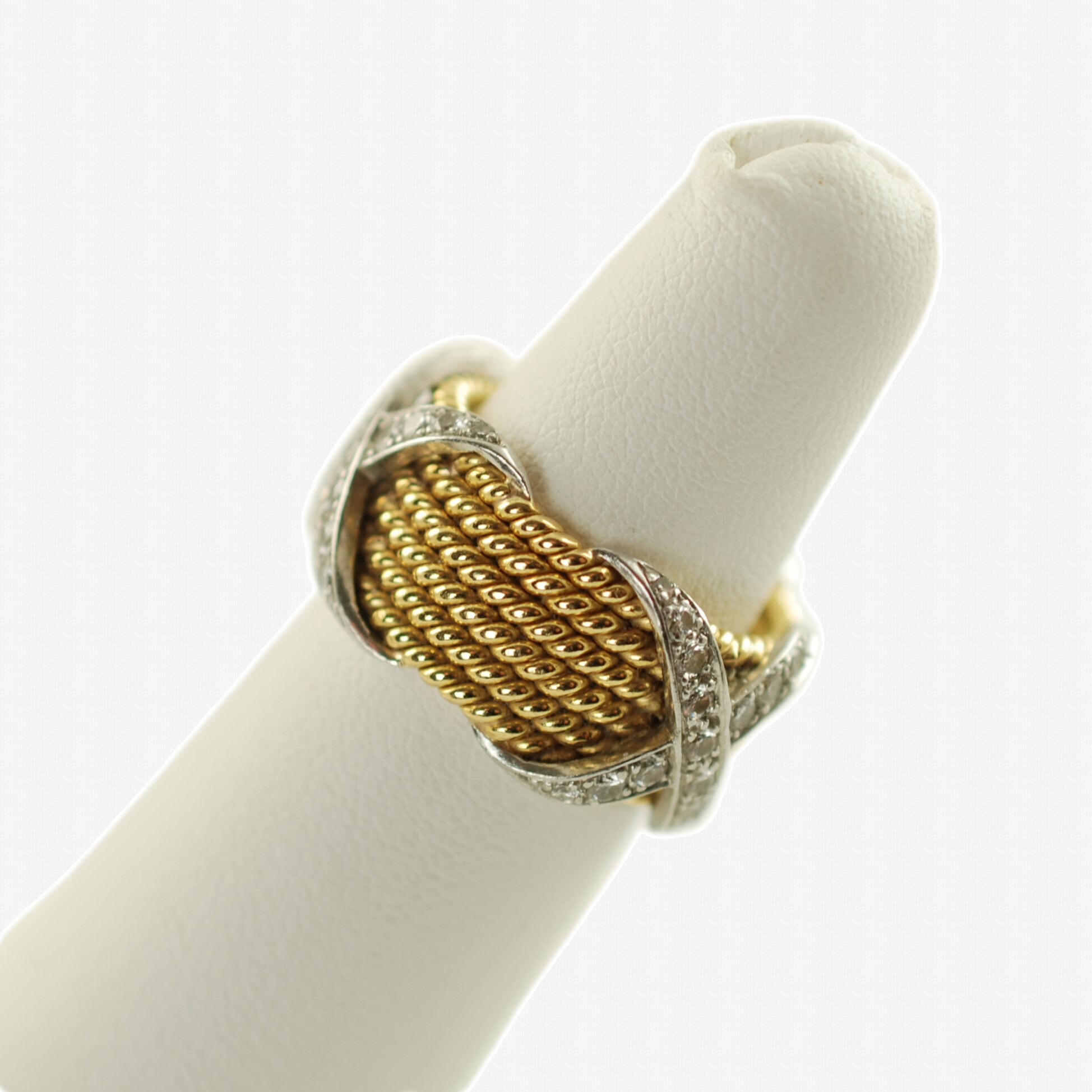 Caphe Rop Ring Six Row X Rope Ring