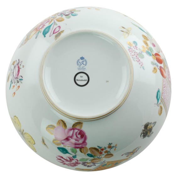 Vintage Vista Alegre for Mottahedeh Lowestoft Rose Floral and