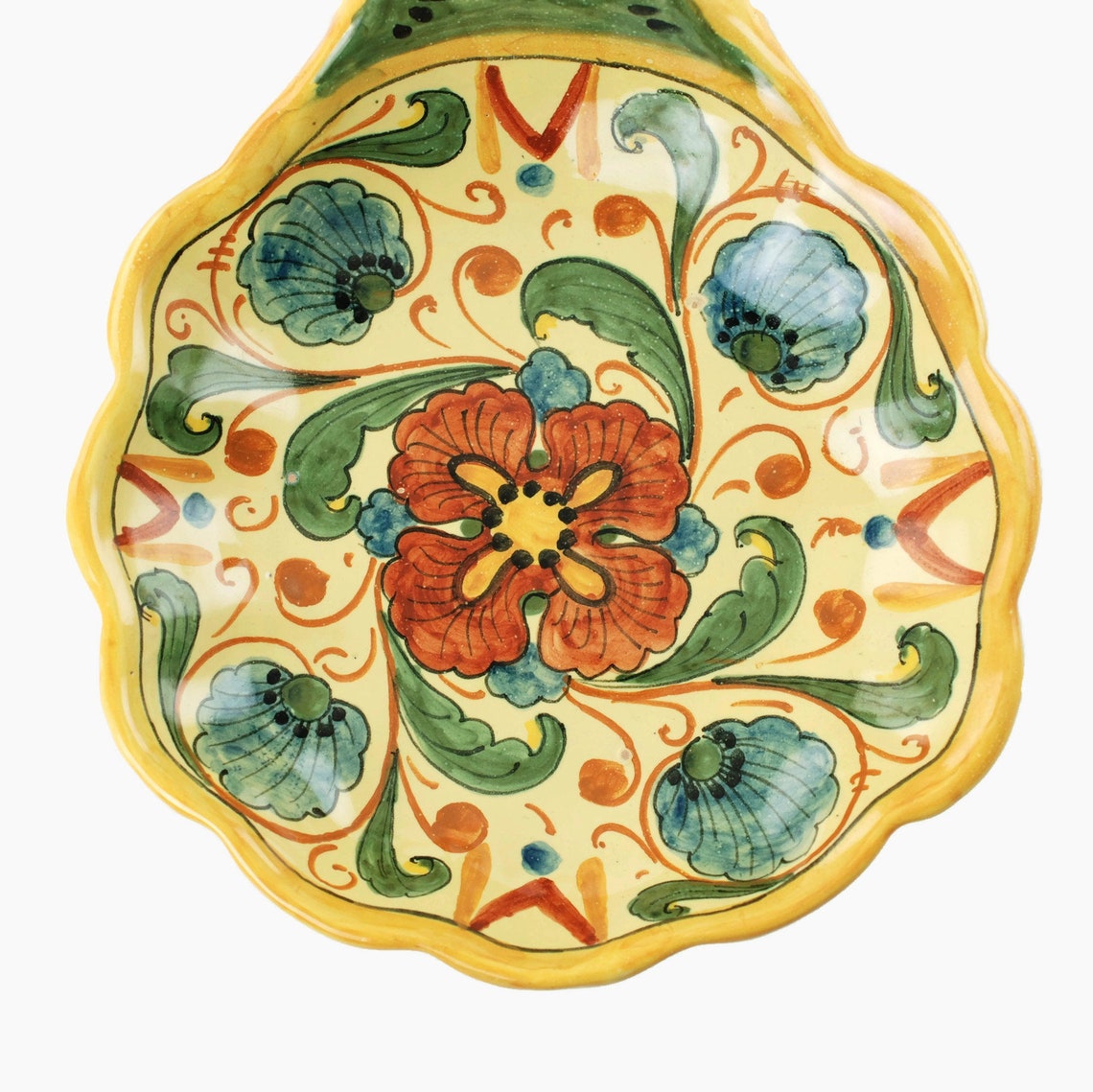 Vintage Italian Hand Painted Majolica Double Serving Tray With | Etsy