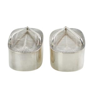 Vintage Japanese 950 Sterling Silver Geishsa Maiko Okobo Sandal Salt and Pepper Shakers, Asahi Shoten image 6