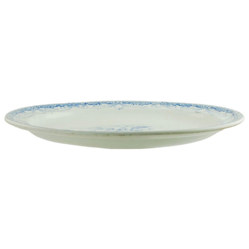 Large Antique Wedgwood Pearlware Robert Adam Neoclassical Style 16.5" Oval Platter Peace Doves and Crossed Flaming Torch and Quiver Motif image 5