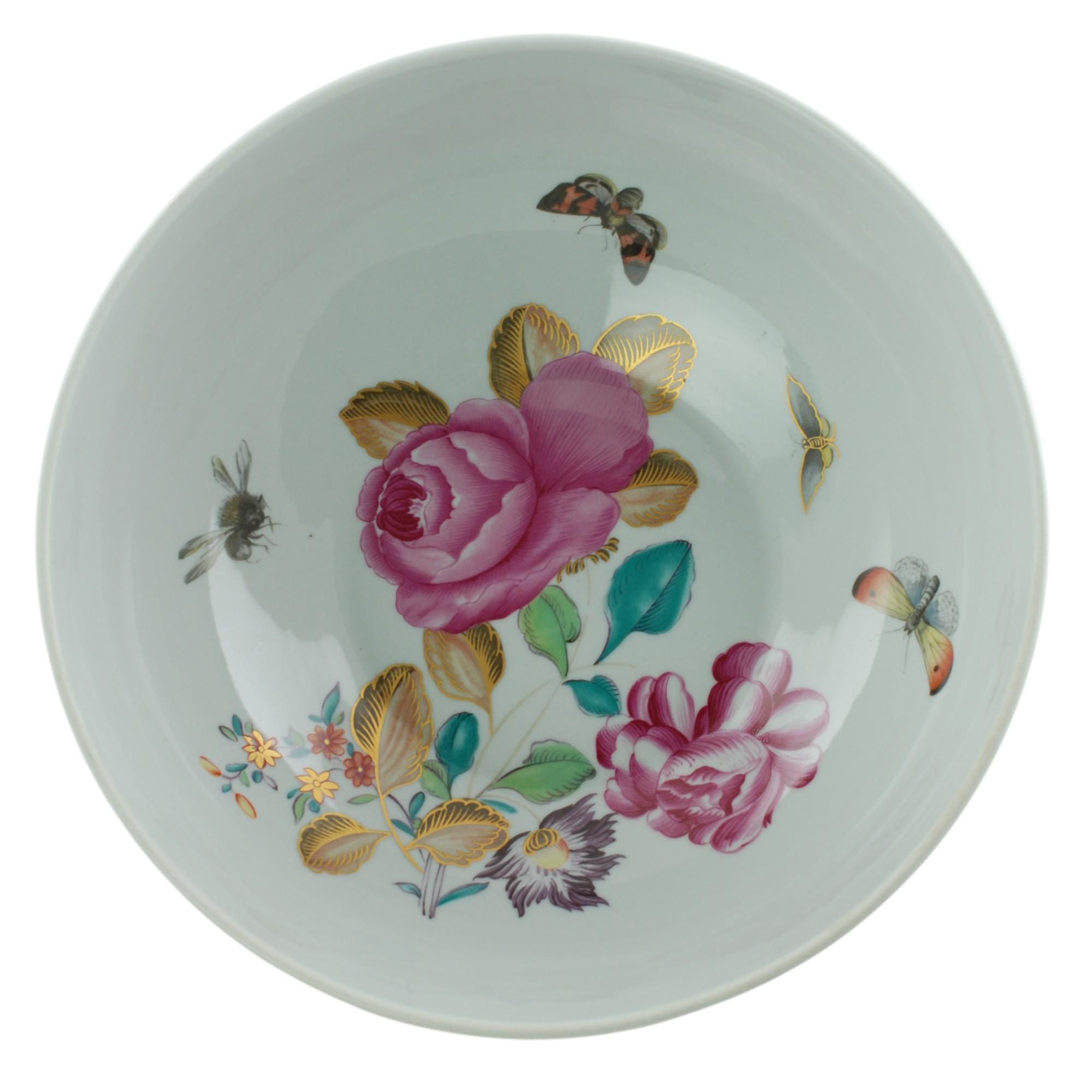 Vintage Vista Alegre for Mottahedeh Lowestoft Rose Floral and