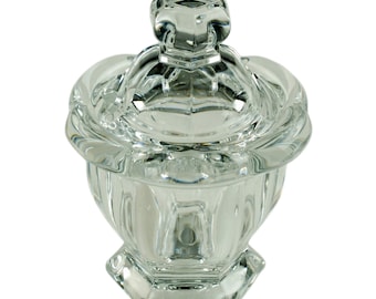 Vintage Baccarat Crystal Harcourt Missouri Lidded Condiment Jar