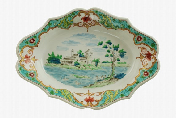 オランダ 絵大皿 骨董 クリスマス