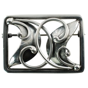 Vintage Danish Eiler & Marloe Copenhagen Sterling Silver Brooch Skønvirke Design