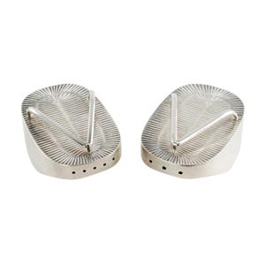 Vintage Japanese 950 Sterling Silver Geishsa Maiko Okobo Sandal Salt and Pepper Shakers, Asahi Shoten