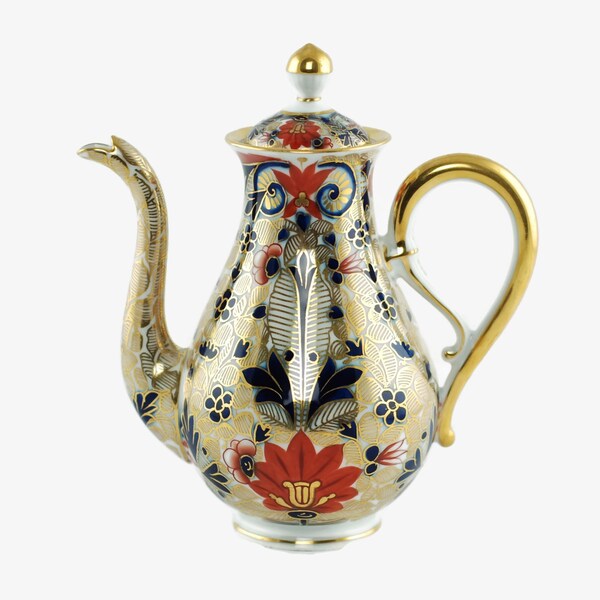 RESERVED for David: Antique Gilt Imari Fischer & Mieg Pirkenhammer Austria Teapot