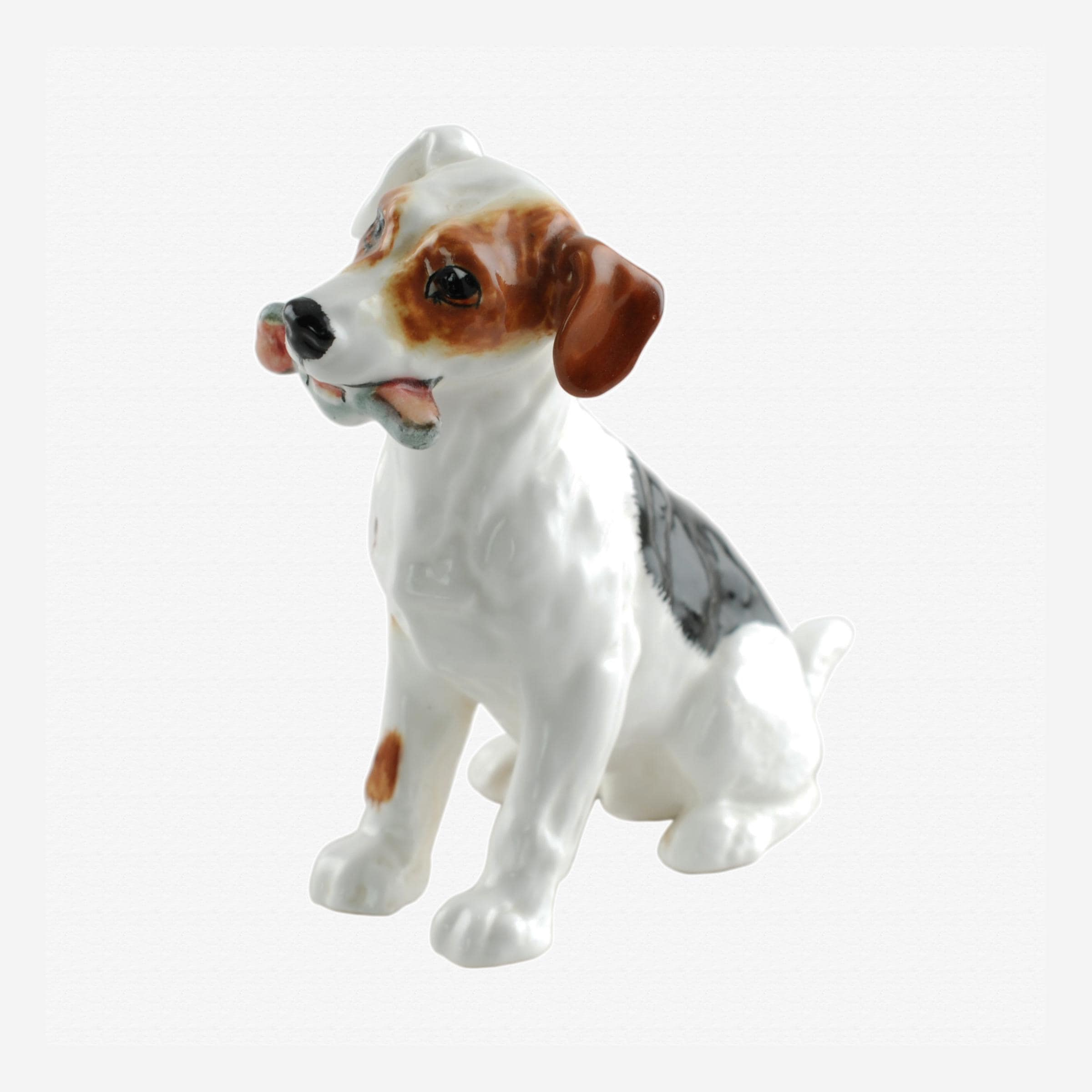 Vintage Royal Doulton "Dogs of Character" Series Porcelain Figurine - Seated Jack Russell Terrier with Bone HN 1159
