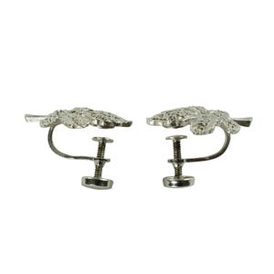 Vintage Sterling Silver and Marcasite Maple Leaf Brooch Pin and Earring Set Demi Parure 19.9 Grams image 8