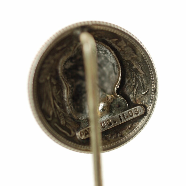 Antique 1904 Repousse Pop Out Barber Dime 900 Silver Coin Lady Etsy