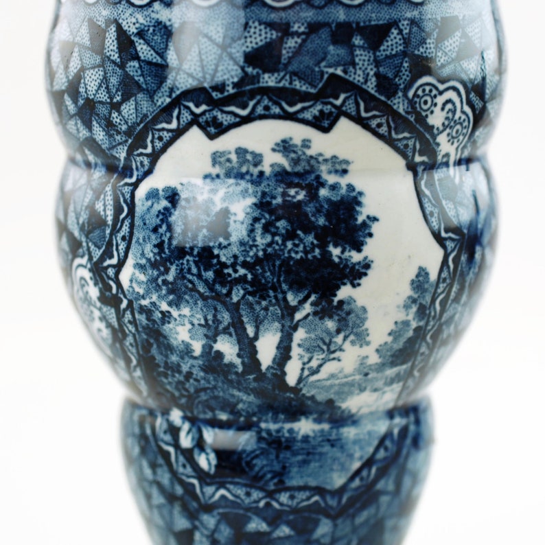 Antique Villeroy and Boch Flamand Blue Vase Etsy