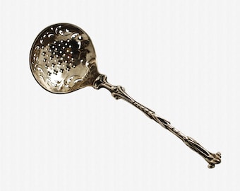Antique Victorian Sterling Silver Sugar Sifting Ladle Spoon London Circa 1850
