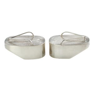 Vintage Japanese 950 Sterling Silver Geishsa Maiko Okobo Sandal Salt and Pepper Shakers, Asahi Shoten image 3