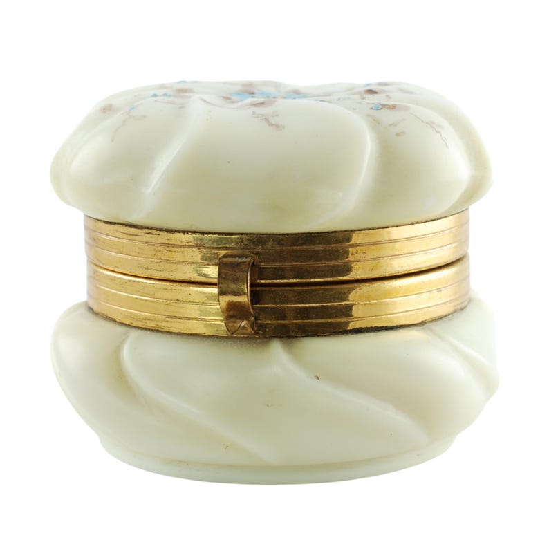 Antique Wave Crest Helmschmied Swirl Pattern Hand Painted Dresser Box C ...