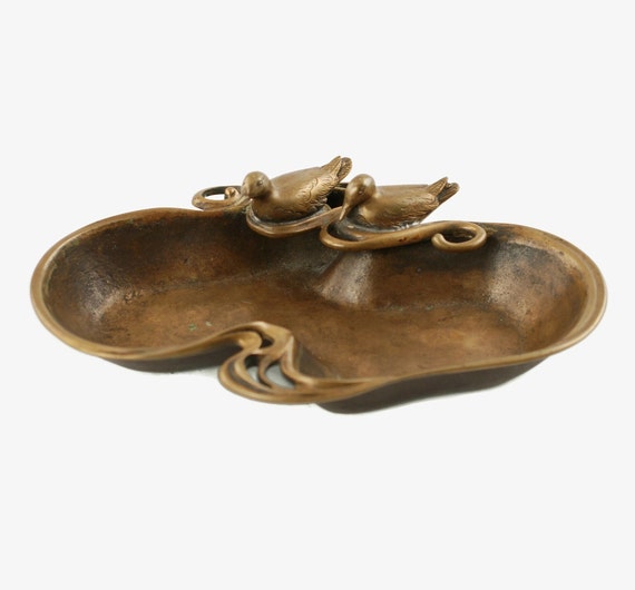 Antique Signed Japanese Meiji Period Bronze Dish Duck Motif | Etsy