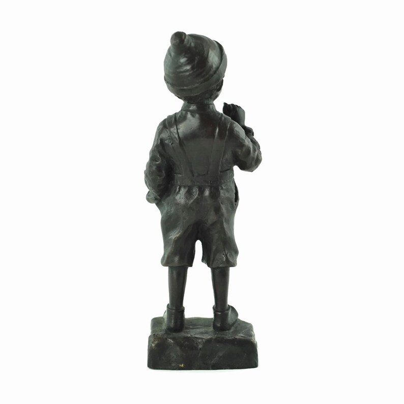 Antique 'Smoking Boy' Bronze Figure after Julius Paul image 2