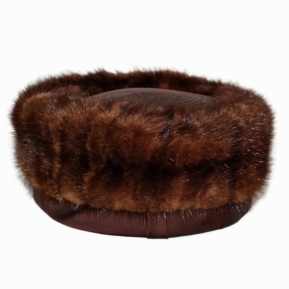 Vintage Midcentury Mink Pillbox Hat