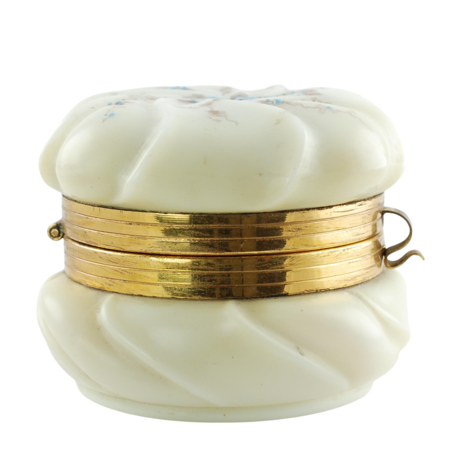 Antique Wave Crest Helmschmied Swirl Pattern Hand Painted Dresser Box C ...