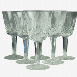 Vintage Waterford Irish Crystal Lismore Goblets Set of 6
