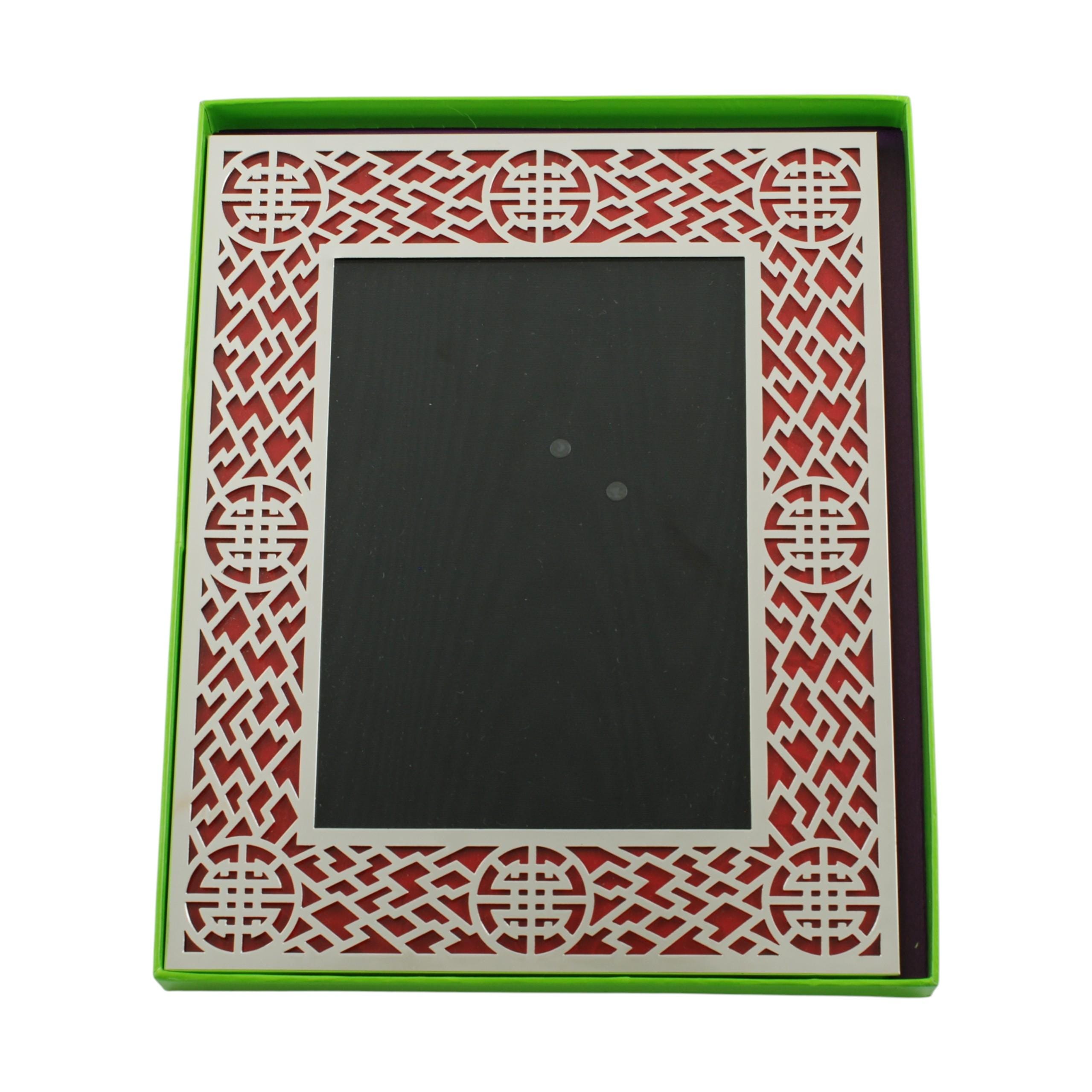 Shanghai Tang フォトフレーム　＆　カード 2枚 Vintage Shanghai Tang Picture Frame, Auspicious Motif, Reticulated