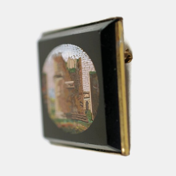 Antique Italian Architectural Micro Mosaic Brooch… - image 7