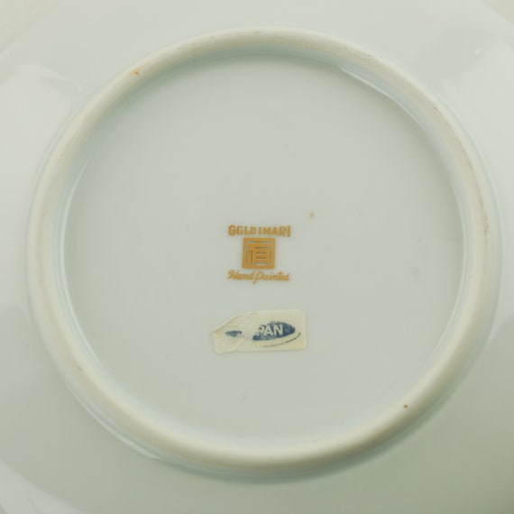 Vintage Japanese Gold Imari Hand Painted Floral Shallow Bowl - Etsy