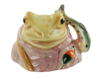 Vintage Beswick Beatrix Potter Jeremy Fisher Porcelain Frog Character Jug