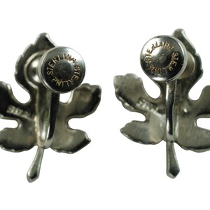 Vintage Sterling Silver and Marcasite Maple Leaf Brooch Pin and Earring Set Demi Parure 19.9 Grams image 9