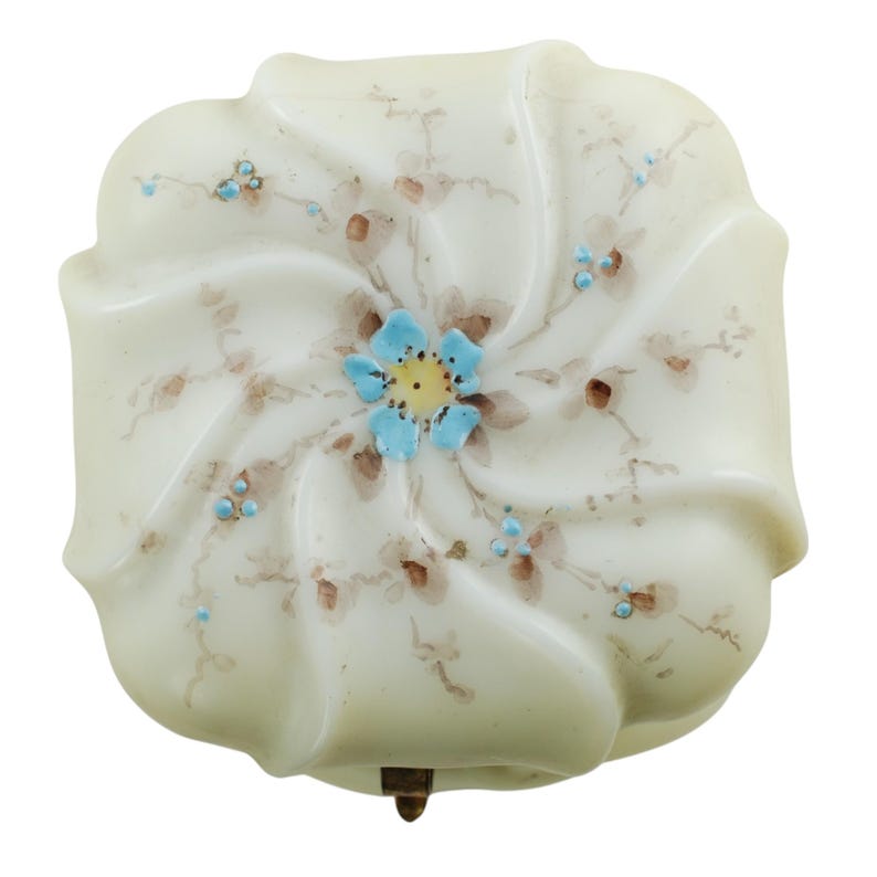 Antique Wave Crest Helmschmied Swirl Pattern Hand Painted Dresser Box C ...