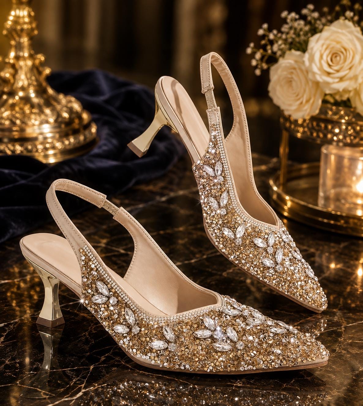 royal blue dress and gold shoes With Heels Ecstacy 15 | Ecstasy Made in USA from New Year Size:12p