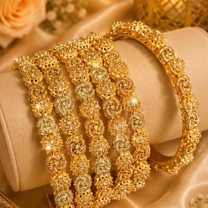 Royal Antique Gold Bangles size 2.10