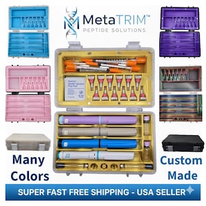 3D-geprinte reisetui voor peptidepen – voor pennen, naalden, flacons, magnetisch deksel, vele kleuren