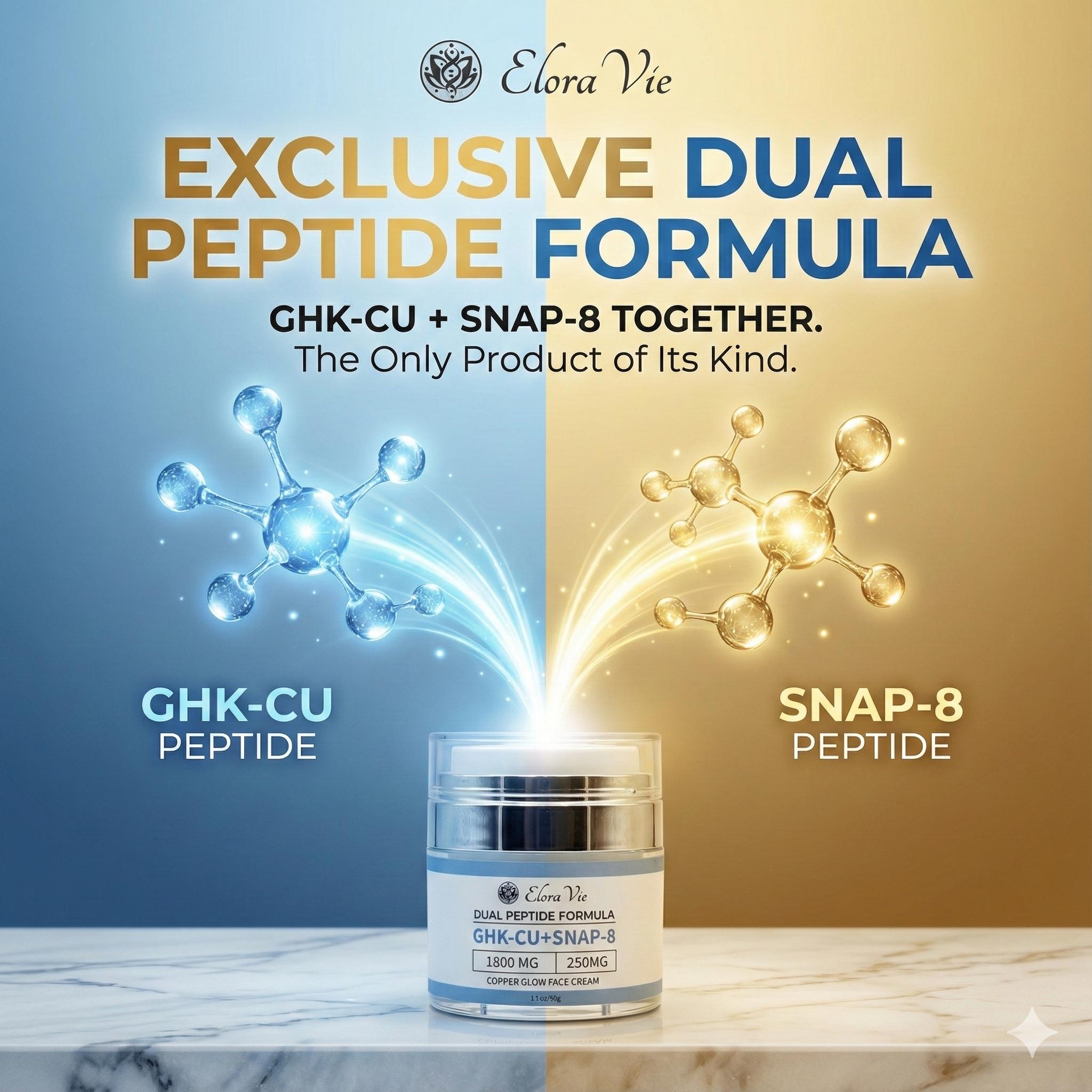 snap 8 and ghk cu cream GHK-CU + SNAP-8 Dual Peptide Copper Glow Face Cream + Derma Roller