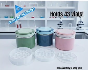 43 Vial Vacuum Sealed Stainless Peptide Container, Perfect for Cold Storage! Free shipping