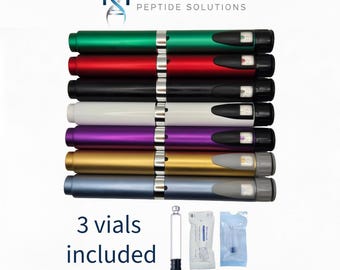 MetaTRIM V2 Metal Peptide Injection Pen – Reusable Anodized Aluminum, 3 Vials Included