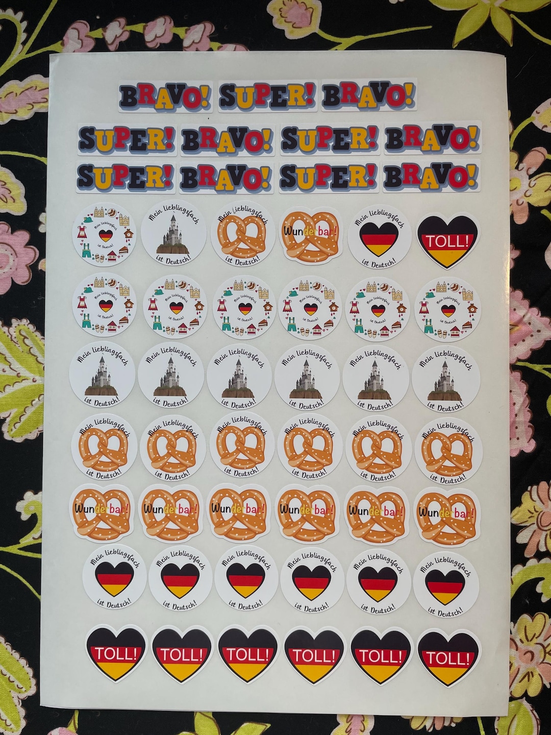 German Post Sticker German Sample Sticker Sheet - Etsy