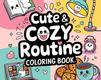 50 Libros para colorear acogedores y confortables: Diseños llamativos y sencillos (Descarga digital)
