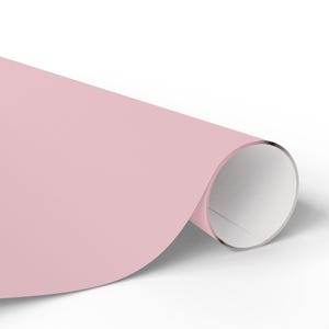 Blush Pink Wrapping Paper Roll, Matte Soft Pink Gift Wrap, Romantic Birthday & Baby Shower Packaging image 6