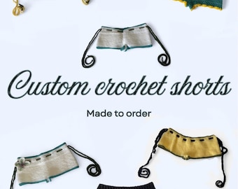 Pantaloncini all'uncinetto personalizzati