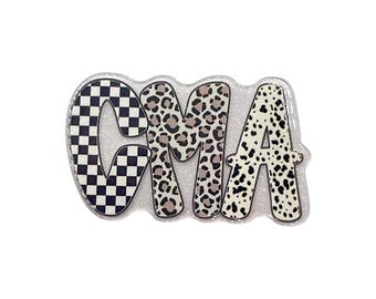 CMA Acrylic Flatback – Checkerboard Leopard
