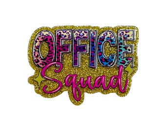 Office Squad Acrylic Flatback – Leopard Print