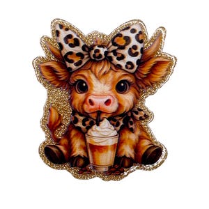 Coffee Cow Acrylic Flatback – Coffee Lover
