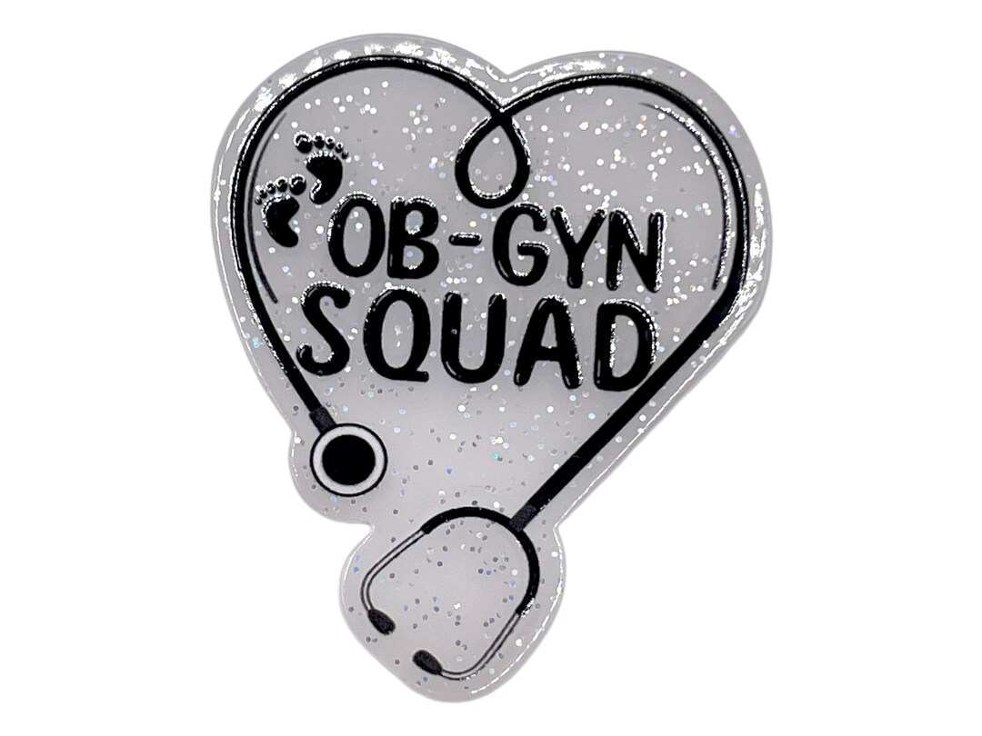 OBGYN Acrylic Flatback - Heart Stethoscope - Etsy