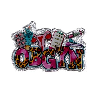 Pink Leopard OBGYN Acrylic Flatback