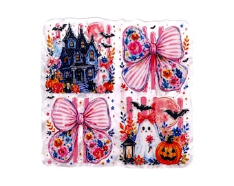 Haunted Bows Acrylic Flatback – Floral Halloween