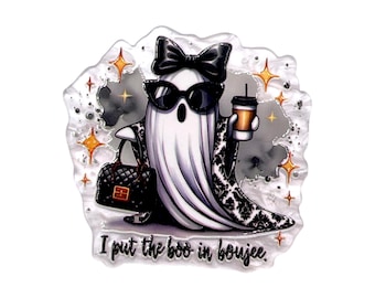 Boujee Ghost Acrylic Flatback – Fashion Ghost Coffee