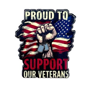 Proud to Support Veterans Acrylic Flatback